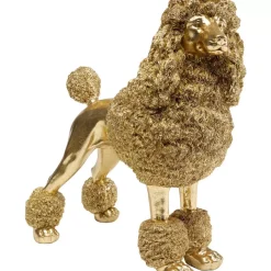 KARE Design Deko Figur Mrs Poodle Gold 34Cm- Deko & Geschenkartikel