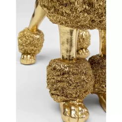 KARE Design Deko Figur Mrs Poodle Gold 34Cm- Deko & Geschenkartikel