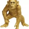 KARE Design Deko Figur Playing Ape Gold 50- Deko & Geschenkartikel