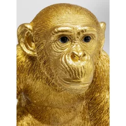 KARE Design Deko Figur Playing Ape Gold 50- Deko & Geschenkartikel