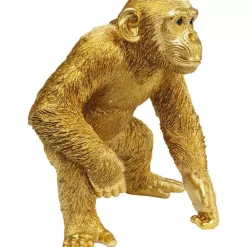 KARE Design Deko Figur Playing Ape Gold 50- Deko & Geschenkartikel