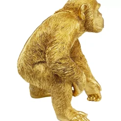 KARE Design Deko Figur Playing Ape Gold 50- Deko & Geschenkartikel