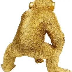 KARE Design Deko Figur Playing Ape Gold 50- Deko & Geschenkartikel