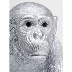 KARE Design Deko Figur Playing Ape Silber 50- Deko & Geschenkartikel