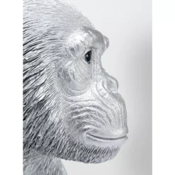 KARE Design Deko Figur Playing Ape Silber 50- Deko & Geschenkartikel