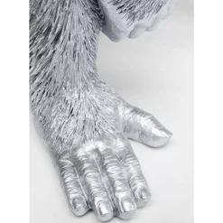 KARE Design Deko Figur Playing Ape Silber 50- Deko & Geschenkartikel