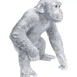 KARE Design Deko Figur Playing Ape Silber 50- Deko & Geschenkartikel