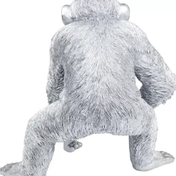 KARE Design Deko Figur Playing Ape Silber 50- Deko & Geschenkartikel