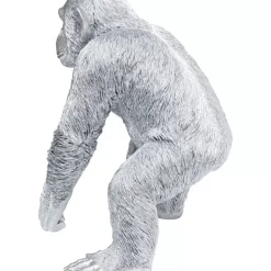 KARE Design Deko Figur Playing Ape Silber 50- Deko & Geschenkartikel