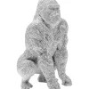 KARE Design Deko Figur Shiny Gorilla Silber 46Cm- Deko & Geschenkartikel