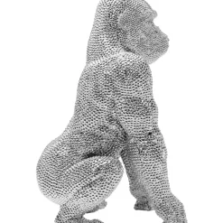 KARE Design Deko Figur Shiny Gorilla Silber 46Cm- Deko & Geschenkartikel
