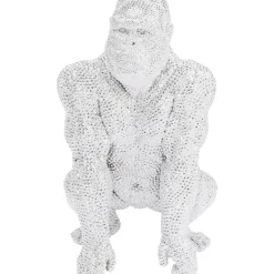 KARE Design Deko Figur Shiny Gorilla Silber 80Cm- Deko & Geschenkartikel