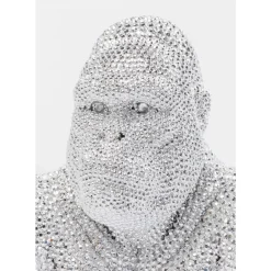 KARE Design Deko Figur Shiny Gorilla Silber 80Cm- Deko & Geschenkartikel