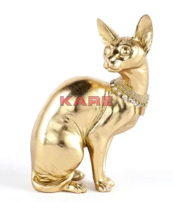 KARE Design Deko Figur Sitting Cat Audrey Gold 27Cm- Deko & Geschenkartikel
