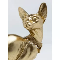 KARE Design Deko Figur Sitting Cat Audrey Gold 27Cm- Deko & Geschenkartikel