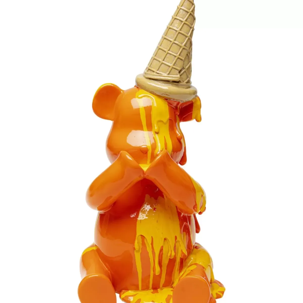 KARE Design Deko Figur Sitting Gelato Bear Orange 37Cm- Deko & Geschenkartikel