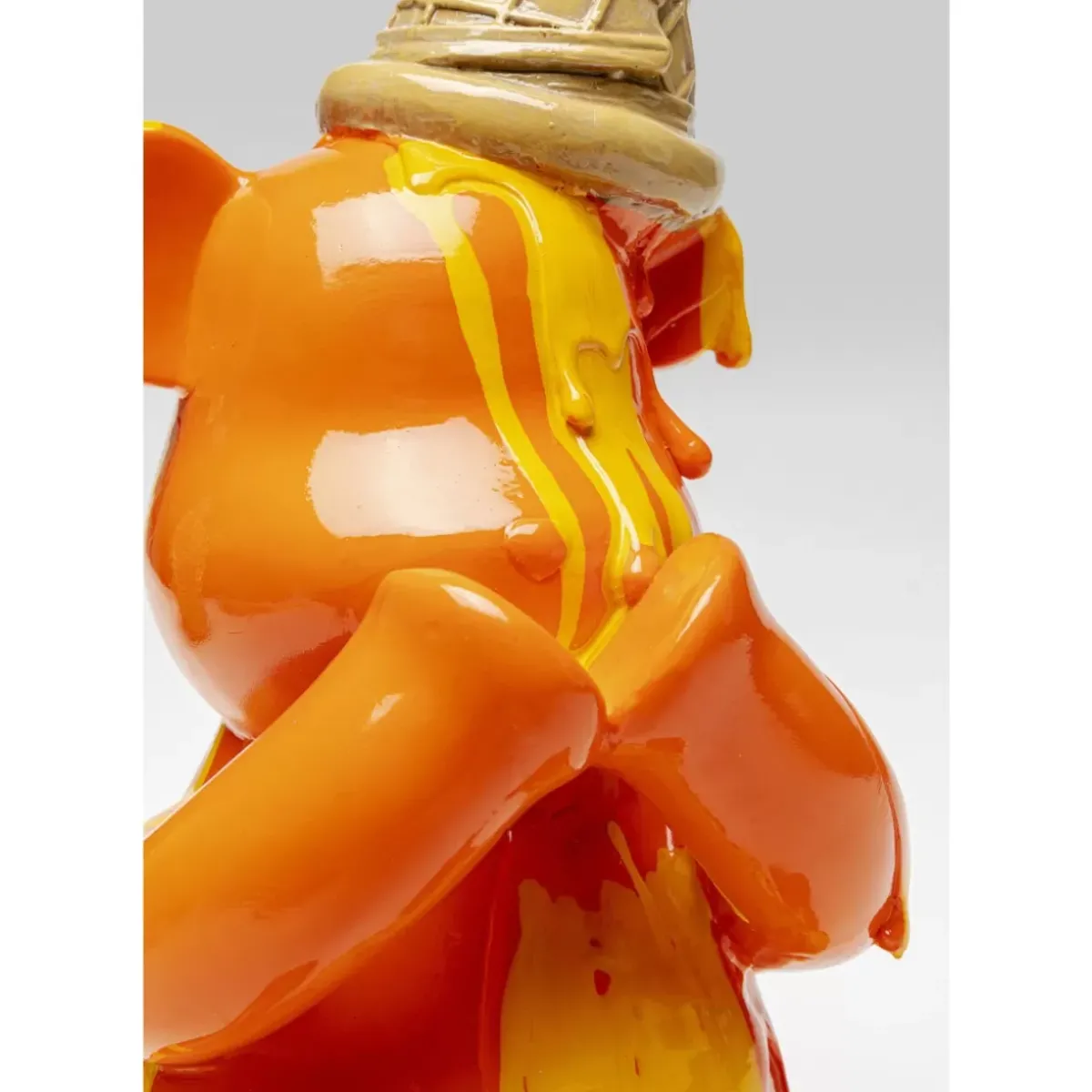 KARE Design Deko Figur Sitting Gelato Bear Orange 37Cm- Deko & Geschenkartikel