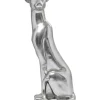 KARE Design Deko Figur Sitting Leopard Silber 150Cm- Deko & Geschenkartikel