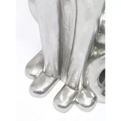 KARE Design Deko Figur Sitting Leopard Silber 150Cm- Deko & Geschenkartikel