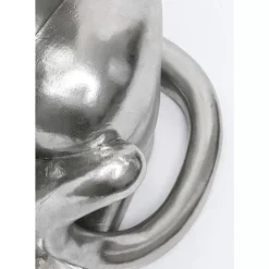 KARE Design Deko Figur Sitting Leopard Silber 150Cm- Deko & Geschenkartikel