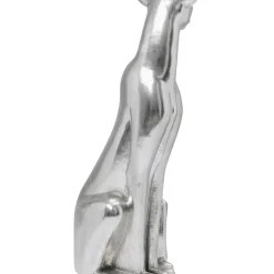 KARE Design Deko Figur Sitting Leopard Silber 150Cm- Deko & Geschenkartikel
