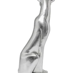 KARE Design Deko Figur Sitting Leopard Silber 150Cm- Deko & Geschenkartikel