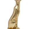 KARE Design Deko Figur Sitting Leopard Gold 150Cm- Deko & Geschenkartikel