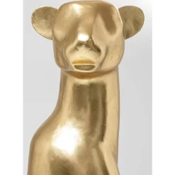 KARE Design Deko Figur Sitting Leopard Gold 150Cm- Deko & Geschenkartikel