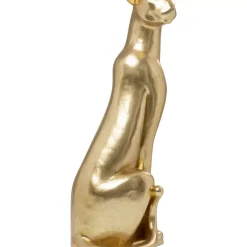 KARE Design Deko Figur Sitting Leopard Gold 150Cm- Deko & Geschenkartikel