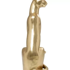 KARE Design Deko Figur Sitting Leopard Gold 150Cm- Deko & Geschenkartikel
