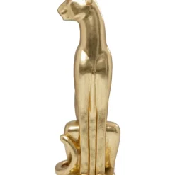 KARE Design Deko Figur Sitting Leopard Gold 150Cm- Deko & Geschenkartikel
