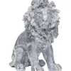 KARE Design Deko Figur Sitting Lion Silber 42Cm- Deko & Geschenkartikel