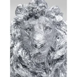 KARE Design Deko Figur Sitting Lion Silber 42Cm- Deko & Geschenkartikel