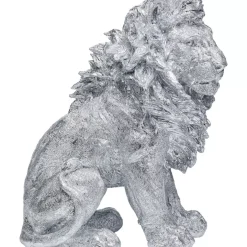 KARE Design Deko Figur Sitting Lion Silber 42Cm- Deko & Geschenkartikel
