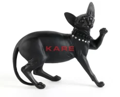 KARE Design Deko Figur Standing Cat Audrey Schwarz 29Cm- Deko & Geschenkartikel