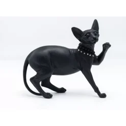 KARE Design Deko Figur Standing Cat Audrey Schwarz 29Cm- Deko & Geschenkartikel
