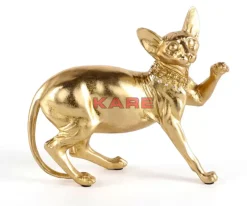 KARE Design Deko Figur Standing Cat Audrey Gold 29Cm- Deko & Geschenkartikel