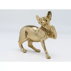 KARE Design Deko Figur Standing Cat Audrey Gold 29Cm- Deko & Geschenkartikel