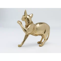 KARE Design Deko Figur Standing Cat Audrey Gold 29Cm- Deko & Geschenkartikel
