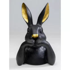 KARE Design Deko Figur Sweet Rabbit Schwarz 23Cm- Deko & Geschenkartikel