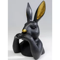 KARE Design Deko Figur Sweet Rabbit Schwarz 23Cm- Deko & Geschenkartikel