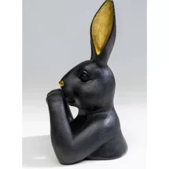 KARE Design Deko Figur Sweet Rabbit Schwarz 23Cm- Deko & Geschenkartikel