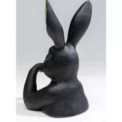 KARE Design Deko Figur Sweet Rabbit Schwarz 23Cm- Deko & Geschenkartikel