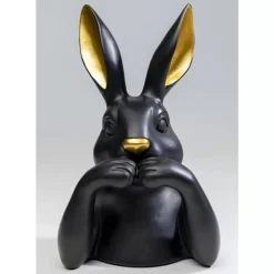 KARE Design Deko Figur Sweet Rabbit Schwarz 31Cm- Deko & Geschenkartikel