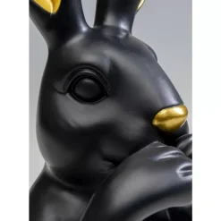 KARE Design Deko Figur Sweet Rabbit Schwarz 31Cm- Deko & Geschenkartikel