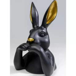 KARE Design Deko Figur Sweet Rabbit Schwarz 31Cm- Deko & Geschenkartikel