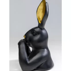 KARE Design Deko Figur Sweet Rabbit Schwarz 31Cm- Deko & Geschenkartikel