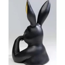 KARE Design Deko Figur Sweet Rabbit Schwarz 31Cm- Deko & Geschenkartikel