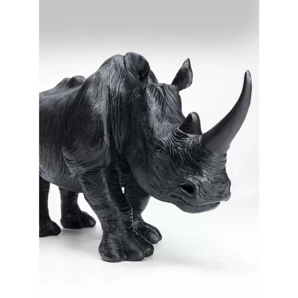 KARE Design Deko Figur Walking Rhino Schwarz- Deko & Geschenkartikel