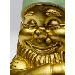 KARE Design Deko Figur Zwerg Gold Grun 21Cm- Deko & Geschenkartikel